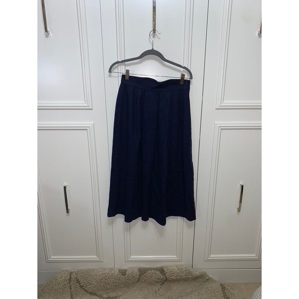 Vintage JBJ Sportswear Women's Navy Midi Skirt Size 8 Lined Casual